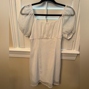 Altar’d State - White Puff-Sleeve Women's Dress